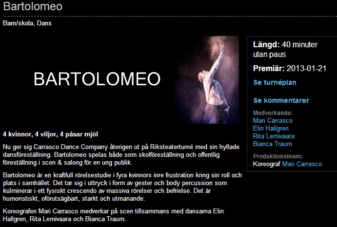 Bartolomeo Riksteatern info